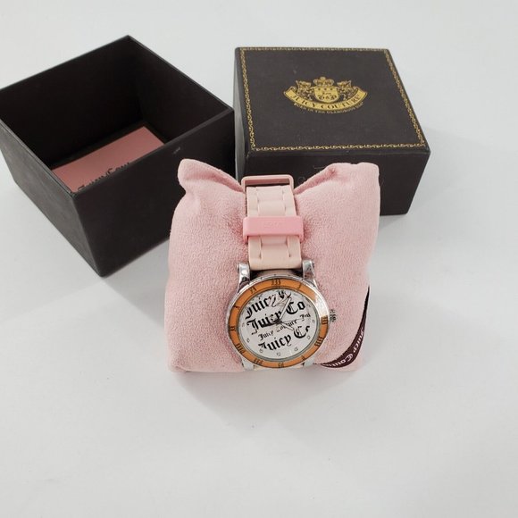 Juicy Couture  Watch Pink  Band  with Box *needs Battery - Picture 2 of 6